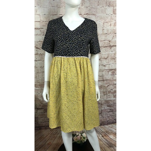 ROOLEE Dresses & Skirts - Roolee Black and Yellow Midi Dress